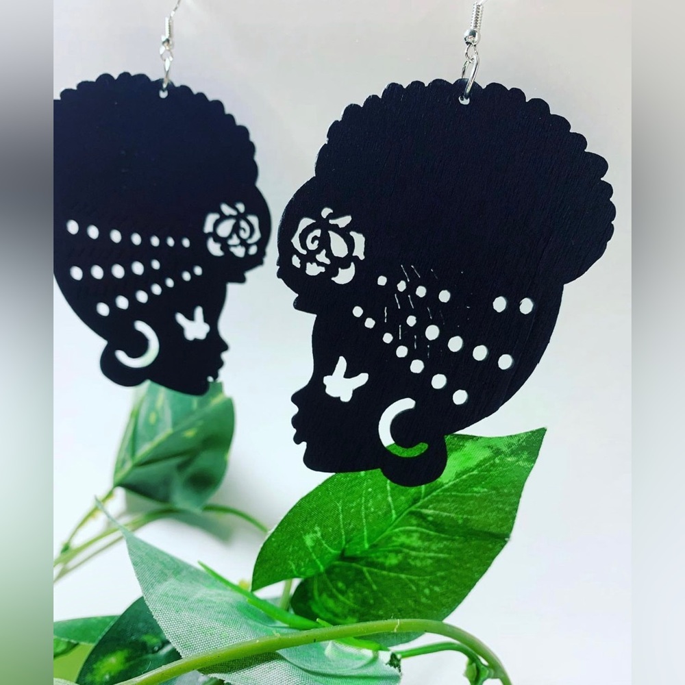 NEW big wooden earrings